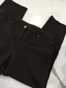 Chico's schokobraune so schlankmachende Hose Größe 2 kurz Stretch  - Bild 1 von 9