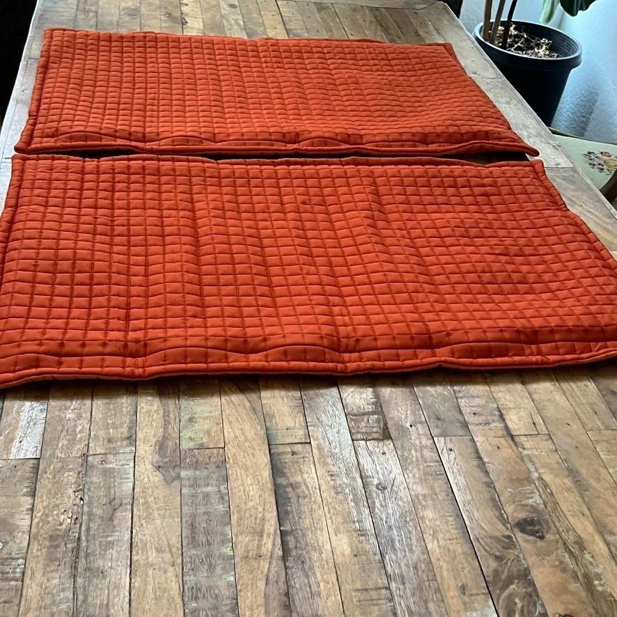 Caja y barril Plaza Shams King 20 x 36 pulgadas Juego de 2 mandarina cremallera rejilla acolchada Foto 1 de 4