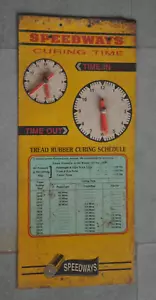 Vintage Speedways Curing Schedule Ad Litho Tin Sign Board - Picture 1 of 9
