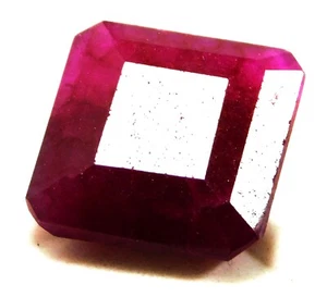Certified Natural Red Ruby Emerald Cut 23.75 Cts Loose Gemstone R416 - Picture 1 of 4