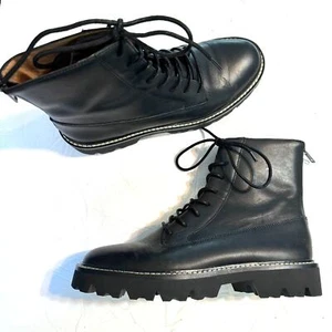 Neu ohne Etikett Madewell Damenstiefel 6,5 The Citywalk Lugsole Schnürung schwarz Leder Combat - Bild 1 von 11
