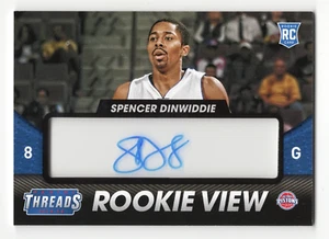 Spencer Dinwiddie 2014-15 Panini Threads Basketball ROOKIE VIEW AUTOGRAPH Collec - Imagen 1 de 2