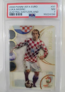 Luka Modric rookie 2008 Panini UEFA Euro True Hobby RC Croatia PSA7 - Picture 1 of 2