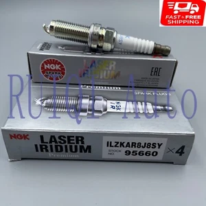 4 Pack Genuine NGK 95660 Laser Iridium Spark Plugs ILZKAR8J8SY Honda CR-V Civic - Picture 1 of 3