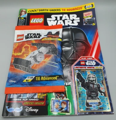 Lego Star Wars Zeitschrift Darth Vaders Tie Advanced Limited Edition + Karte ✅ - Bild 1 von 2
