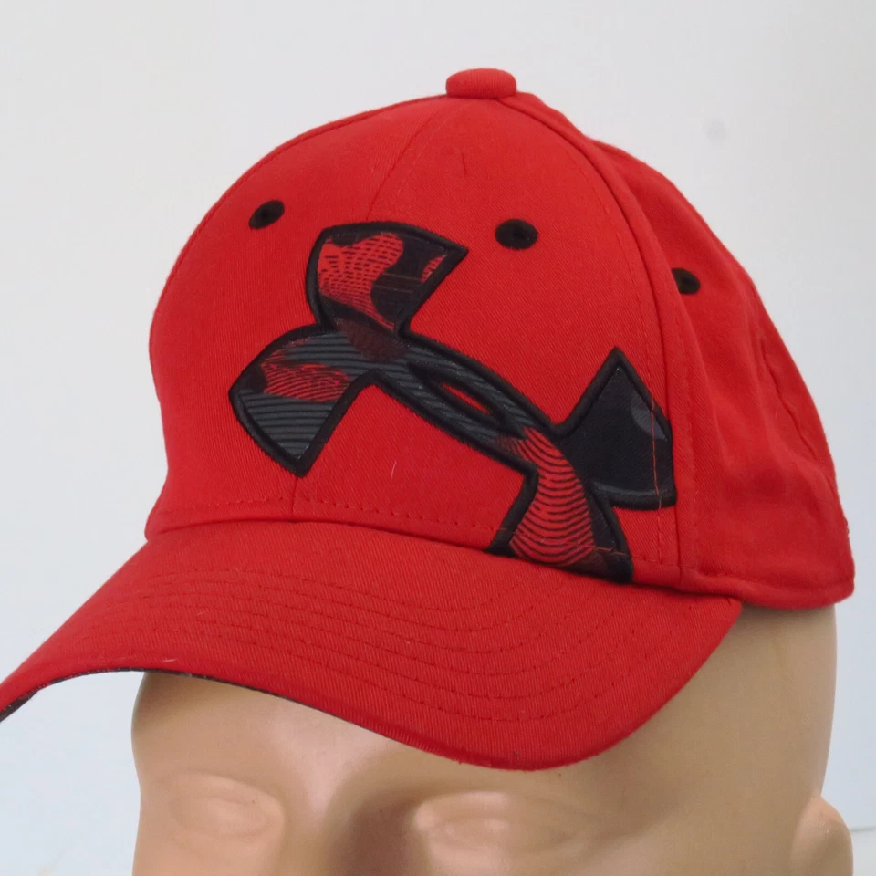 UA Under Armour Classic Fit Fitted Youth Red Black Embroidered Logo S/M P/M - Image 1 of 4