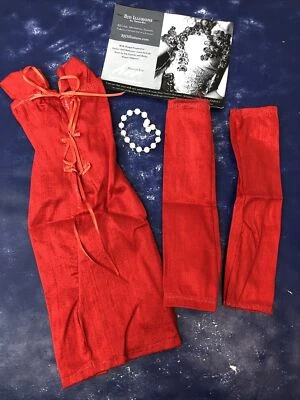 "Traje y collar rojo de 20"" hecho artesanal para muñecas tamaño Cissy i59" Foto 1 de 4