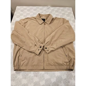 London Fog Golf Jacket Full Zip Lightweight Tan XL - Picture 1 of 6