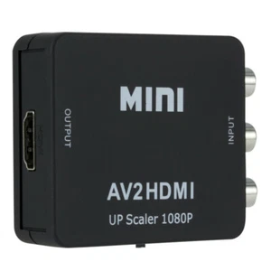 Composite AV CVBS RCA To For HDMI Video Converter Adapter 720/1080p Upscale - Picture 1 of 14