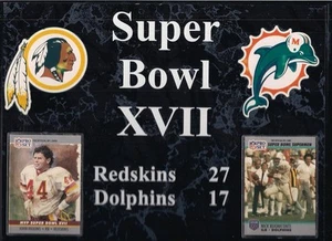 Super Bowl XVII Football Plaque - Picture 1 of 1