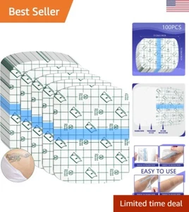 100 wasserdichte transparente Stretch Klebebandagen - atmungsaktiv - 4 x 5 Zoll - Bild 1 von 9