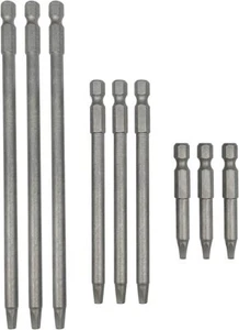 Set of 9 Pieces Magnetic SQ2 Square Head Screwdriver Bits 1/4 Inch Hex Shank...  - Picture 1 of 7