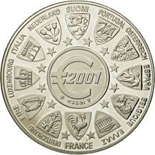 [#555654] Frankreich, Medaille, L'Europe, La Semeuse, 2001, UNZ+, Copper-nickel