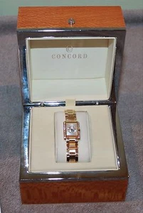CONCORD DELIRIUM LADIES WATCH 18K YELLOW GOLD DIAMOND BEZEL MIB UNWORN - Picture 1 of 12
