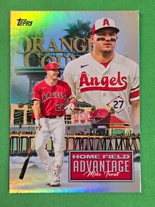 2024 Topps Serie 1 Mike Trout Home Field Advantage Estuche SSP golpeado ÁNGELES HFA-8 - Imagen 1 de 2
