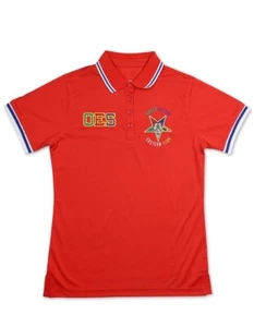 Camisa Polo Order of the Eastern Star OES - Roja - Talla Grande - ¡Nueva! - Imagen 1 de 2