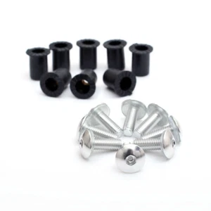 Silver Motorcycle Windscreen Bolts Screws 8pcs For Suzuki GSX-R1000 / R 17-23 22 - Picture 1 of 4
