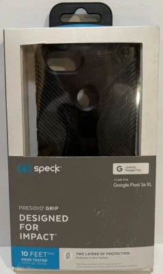 Speck Presidio Grip Case for Google Pixel 3a XL - Black/Black - Image 1 of 4