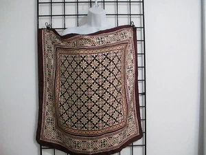 VERA BRADLEY 🌸 27" BY 27"  ==SQUARE BROWN, ORANGE, WHITE , YELLOW PRINT / SCARF - Picture 1 of 3