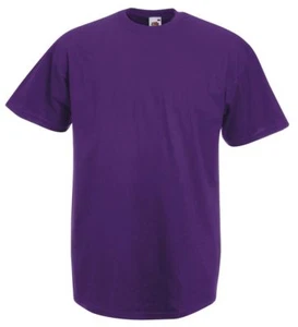 Camiseta de algodón Fruit of the Loom lisa en blanco para hombre y hombre Camiseta de valor - Imagen 1 de 38