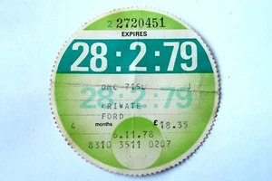 TAX DISC Ford OMC 715L expired 28:2:79 issued 6 Nov 1978 - Picture 1 of 1