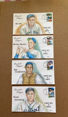 US FDC Collins Hand-Painted #4080-83 Set 4 Baseball Sluggers  2006 - Image 1 of 4