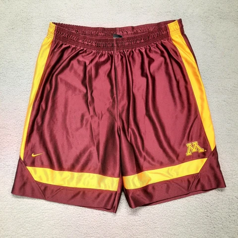 Nike Minnesota Golden Gophers Basketball Shorts Men's Size Large Maroon Gold Cover