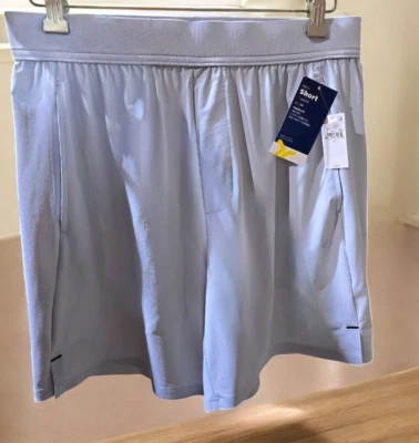 Pantalones Cortos Old Navy 7" Entrepierna Protrain Go Dry Para Hombre, Gris Claro, Foto 1 de 3
