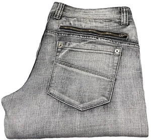 NSS Mens Jeans 32x32 (34x32) Skinny Straight Leg Moto Zip Pockets Motorcycle 90s - Picture 1 of 12