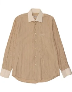 PIERRE CARDIN camicia uomo grande beige a righe cotone UG06 - Foto 1 di 3