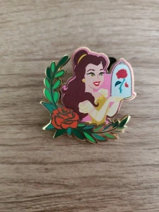 Disney Pin HKDL Hong Kong Princess Booster Belle Rose Beauty Beast - Picture 1 of 2