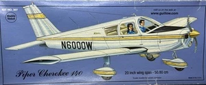 GUILLOWS 307 PIPER CHEROKEE 140 BALSA FLYING MODEL KIT 20” WINGSPAN Open Box - Picture 1 of 15