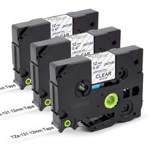 Compatible TZe-131 TZ Tape 12 mm 047 mm laminé transparent pour Brother P-Tou... - Photo 1/8