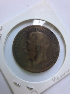 1917 KING GEORGE V, ONE PENNY COIN in circulation condition - Picture 1 of 2