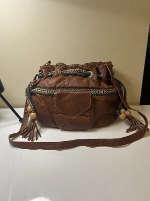 Roxy Boho Bag Crossbody Chocolate Good Life Bucket Bag Y2K - Image 1 of 4