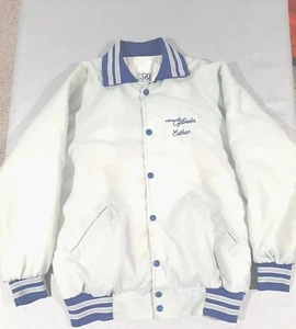Vintage 80er Satin Bomberjacke Gr. M - Snap Up Go Sportswear - Bild 1 von 12