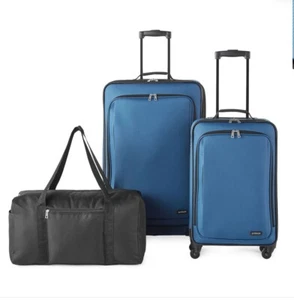Protocol Teton Softside 3-Pc. Luggage Set Deep Blue New Ships Fast - Picture 1 of 1
