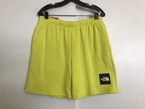 THE NORTH FACE Dayglo Green Yellow Fleece Never Stop Sweat Shorts NWT Medium - Picture 1 of 11