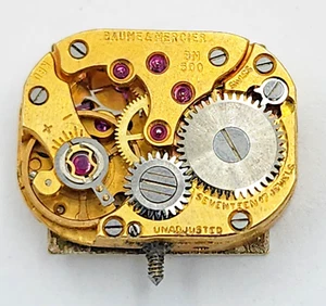 Antiguo reloj suizo Baume & Mercier 17j movimiento y esfera #W1020 - Imagen 1 de 2