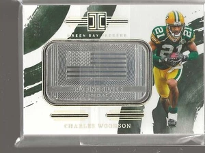 π₯πΊπΈ CHARLES WOODSON 2024 PANINI IMPECCABLE SILVER USA FLAG /25 - 1 OZ SILVER! - Picture 1 of 2