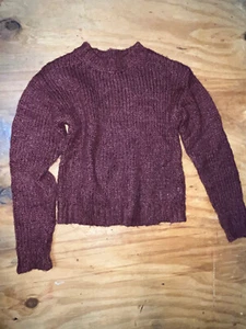 Girls Boxy Chunky Solid Cropped Sweater By Art Class Sz M 7/8 - Picture 1 of 3