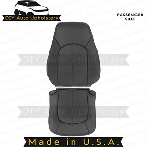 2008-2013 For Cadillac CTS Passenger Top/Bottom Leather Seat Covers Black - Picture 1 of 13
