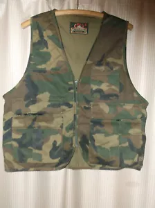 VINTAGE GREATLAND CAMOUFLAGE GAME/HUNTING VEST Men's Lge - Picture 1 of 9