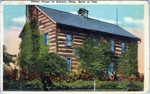 1796 Oldest House Dayton Ohio Postcard Posted - Picture 1 of 2