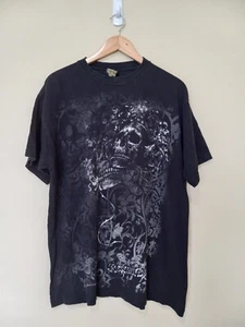 UB TUFF Men's Cotton Graphic T Shirt Skull Print Biker Size XL - Picture 1 of 5
