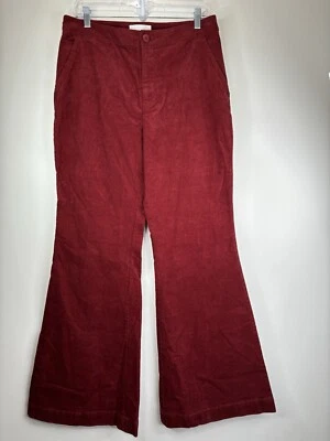 by Anthropologie Pants Corduroy Wide Leg Women’s Size 10 Red Rust Color 32x32 - Image 1 of 4