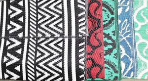 180x270cm Reversible Plastic Straw Rug Outdoor Indoor Mat Beach Picnic Carpet - Picture 1 of 3