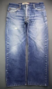 Men's 2010 Levi's 505 Jeans Straight Fit Distressed Size 34x29 (Measure 34x27) - Picture 1 of 12