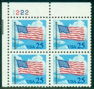 SCOTT # 2278 PLATE BLOCK, NATIONAL FLAG, MINT, OG, NH, GREAT PRICE! - Picture 1 of 1