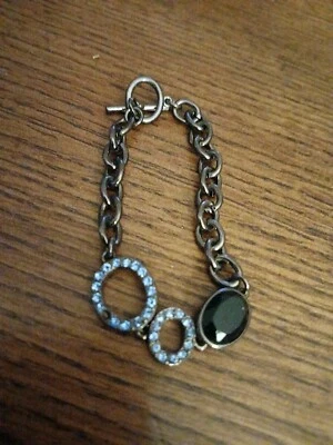 Fashion Chain Bracelet Unknown Metal (One Missing Stone, See Pictures) - Image 1 of 4